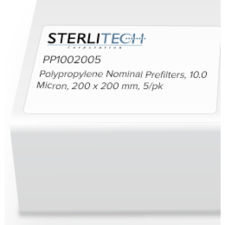 STERLITECH Polypropylene Nominal Prefilters, 10.0 Micron, 200 x 200mm, PK5 PP1002005